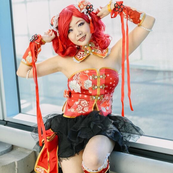 Nishikino Maki Idolized Qipao Cosplay from Love Live! - Picture 3 of 6